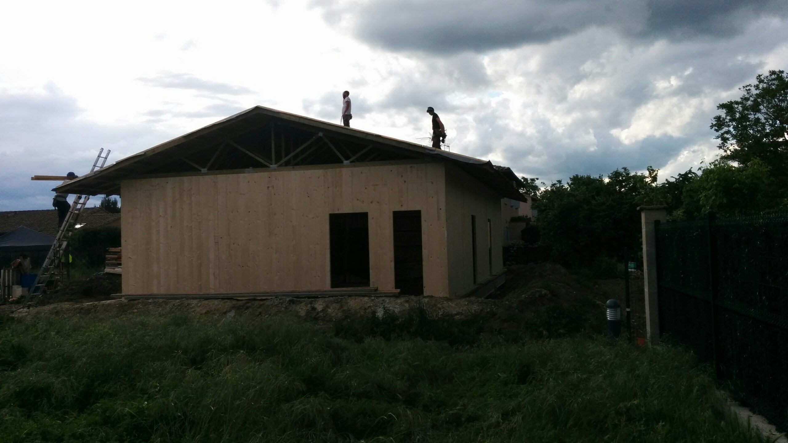 chantier maison bois