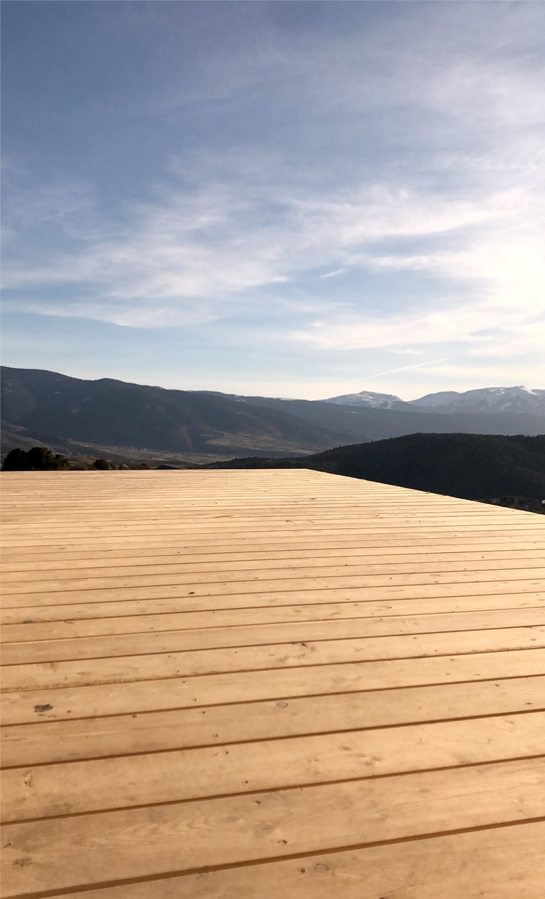 Vue montagne terrasse douglas